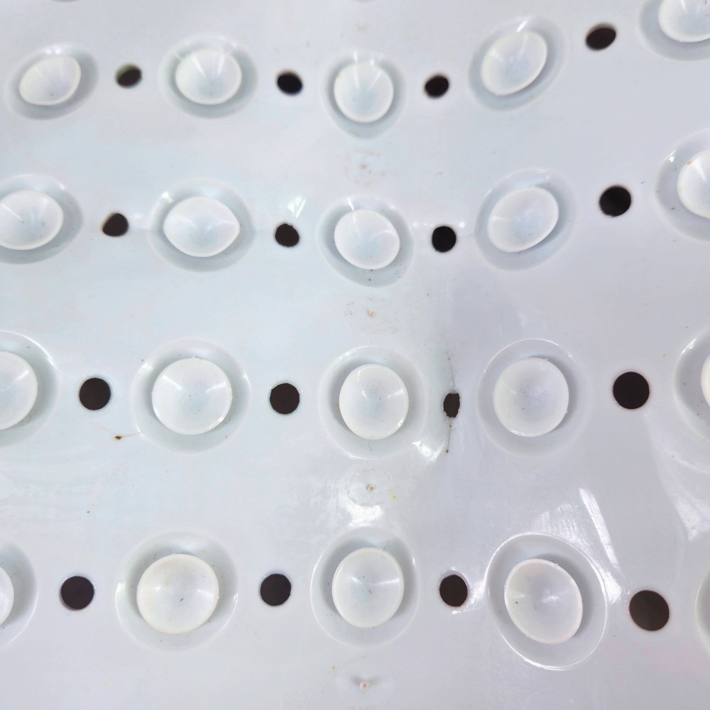 Square Cobblestone Pebble Print Shower Mat Non-Slip Suction Cup Multicolor 31x31 - Picture 5 of 6